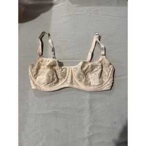 Fortnight Lace Herringbone Pattern Nude Bra Size 30DD
